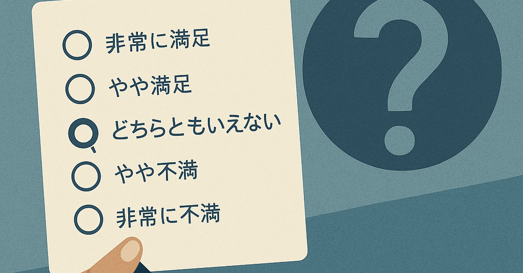 「どちらでもない」が増える理由と対策――中間選択のリスクと向き合う